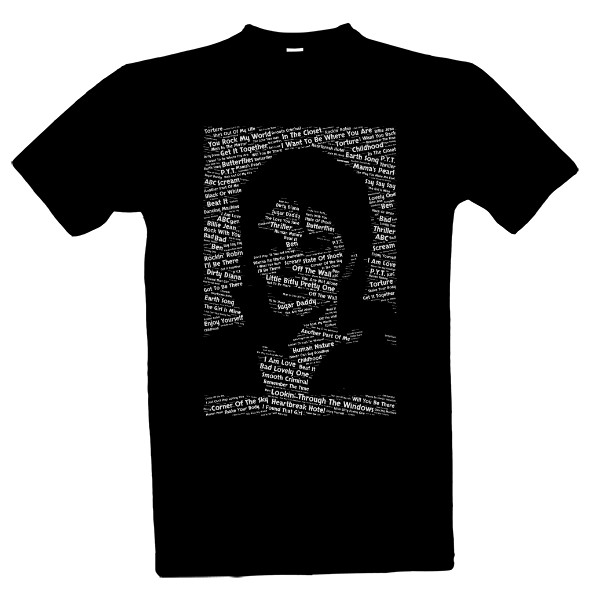 Tričko s potiskem Michael Jackson - songs